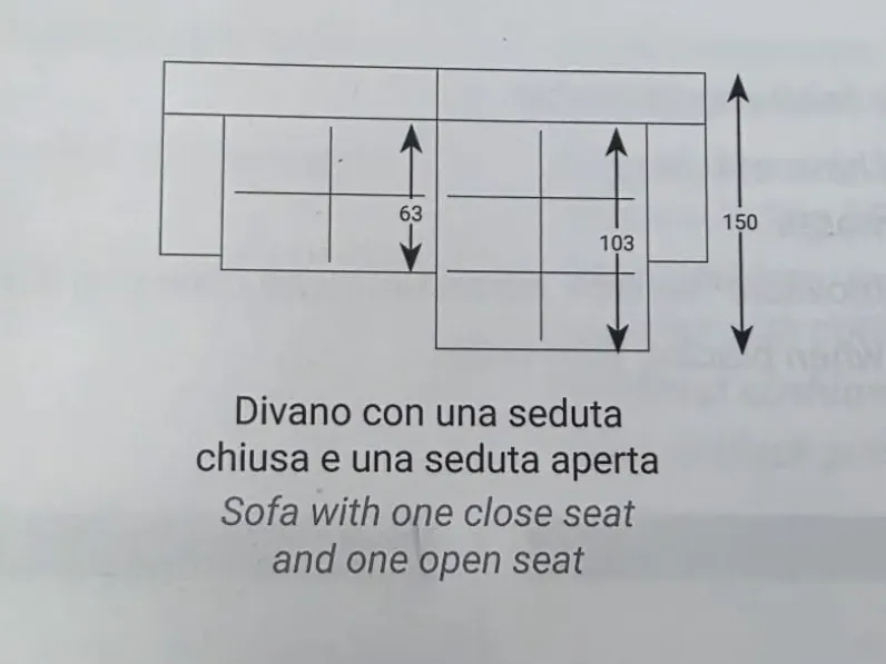 Divano in Tessuto stile moderno modello Gigolò 300 x 110 scontato - 22%