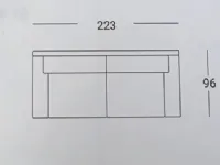 Divano da 2 posti modello Glamour 223 x 96 di Exc� scontato