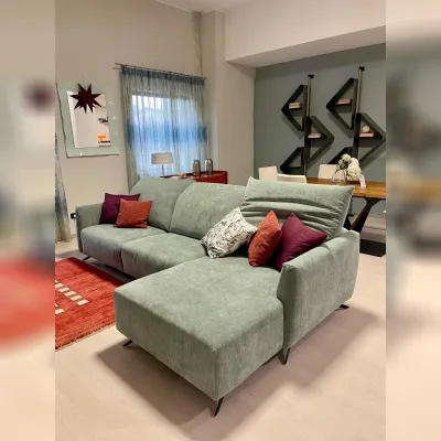 Divano Granada round in Tessuto Rosini a prezzo scontato