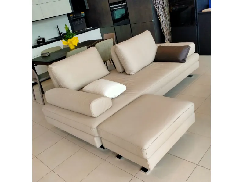 Divano in Pelle stile design modello Harmony scontato - 30%