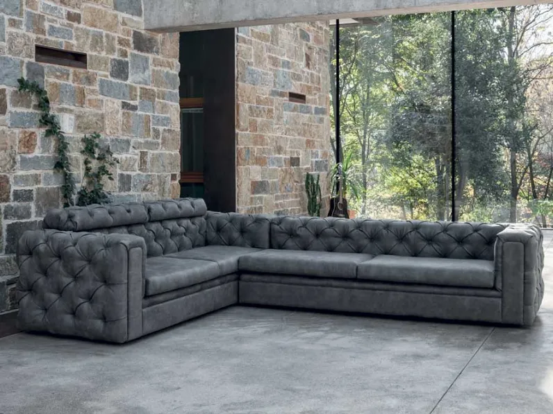 DIVANO IN PELLE NABUK LUSSO