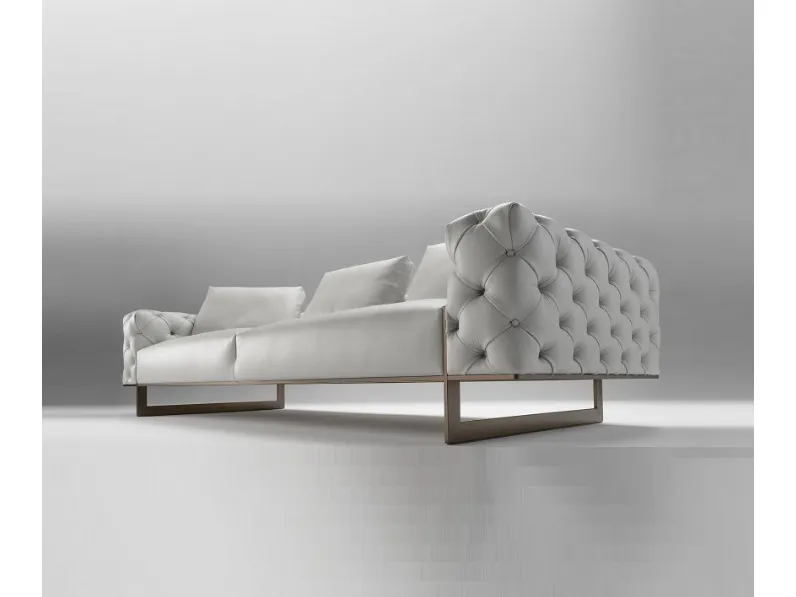 Divano Divano a molle pelle capitonne in Pelle Md work a prezzo ribassato