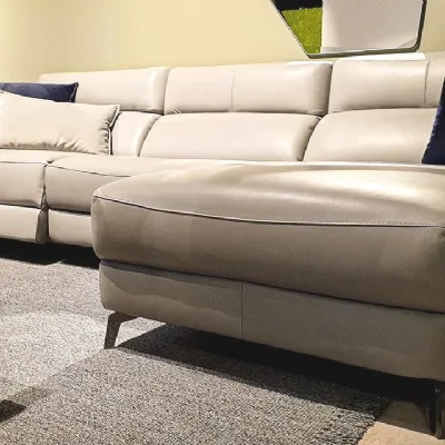 Divano con penisola Stan Natuzzi in Pelle a 3300