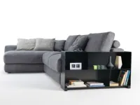 Divano in Tessuto stile moderno modello Divano penisola e libreria scontato - 30%