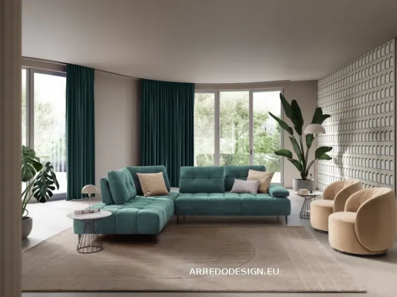 Divano moderno tessuto Joplin di Le comfort con sconto del - 35%