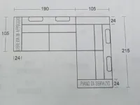 Divano Lerroy 295 x 215 in Tessuto Exc� a prezzo scontato