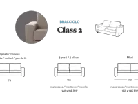 Divano letto Ambrogio class2 Vitarelax in Tessuto a 1200€