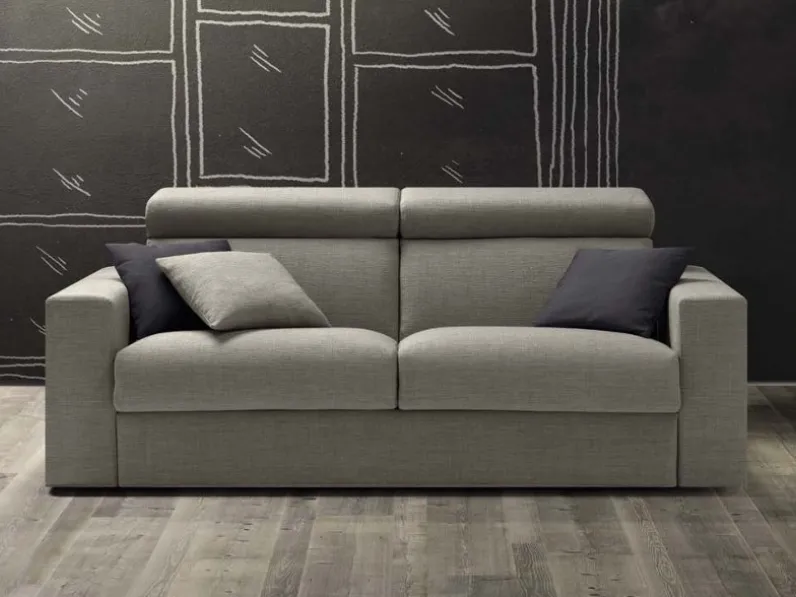 DIVANO LETTO CON CONTENITORE SFODERABILE FINE SERIE