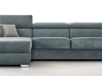 Divano Divano letto roma con penisola tessuto in poliuretano  Hoppl� in Offerta Outlet
