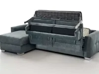 Divano Divano letto roma con penisola tessuto in poliuretano  Hoppl� in Offerta Outlet