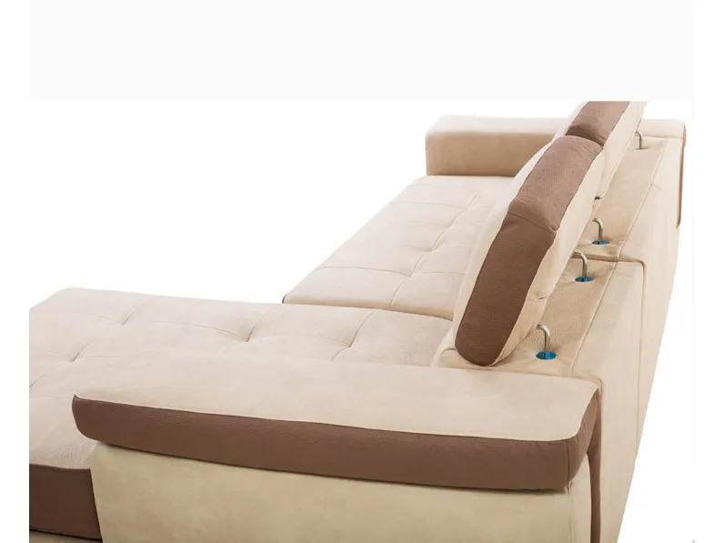 Divano con letto e penisola contenitore vai colori  Md work in OFFERTA - 48%