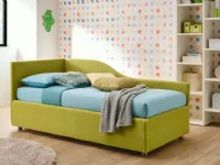 Divano in Tessuto stile moderno modello Divano letto roxy con contenitore in tessuto pistacchio scontato - 60%