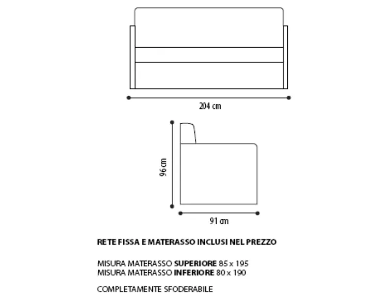 Divano letto Duplex Conte a prezzi convenienti