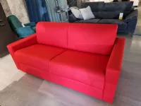 Divano letto in Tessuto Carmen rosso Salvetti