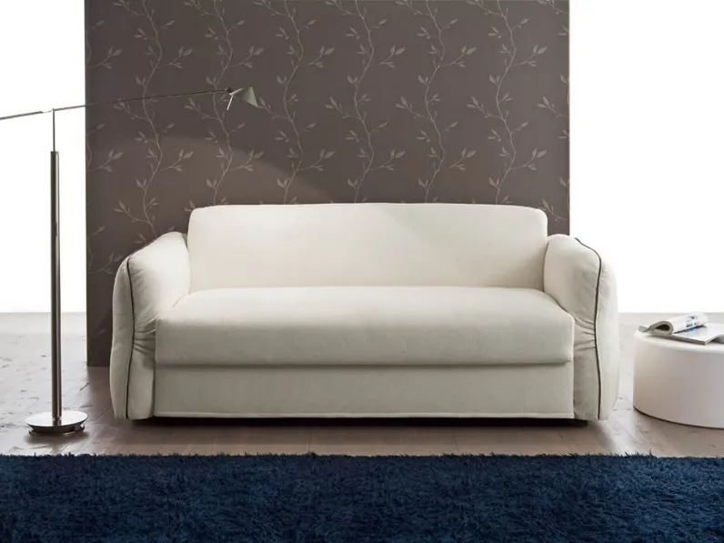 Ziggy Divano Letto Matrimoniale Piccolo (120x190 Cm) In Memory Foam, Rosa, Con Testiera Imbottita E Piedini Cromati