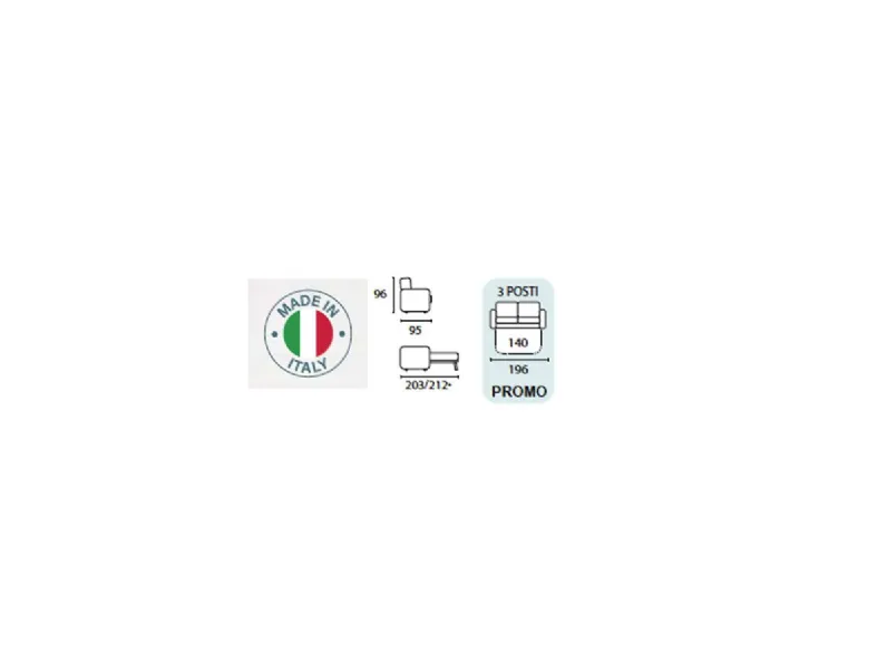 Divano letto Rubino Aerre italia con forte sconto
