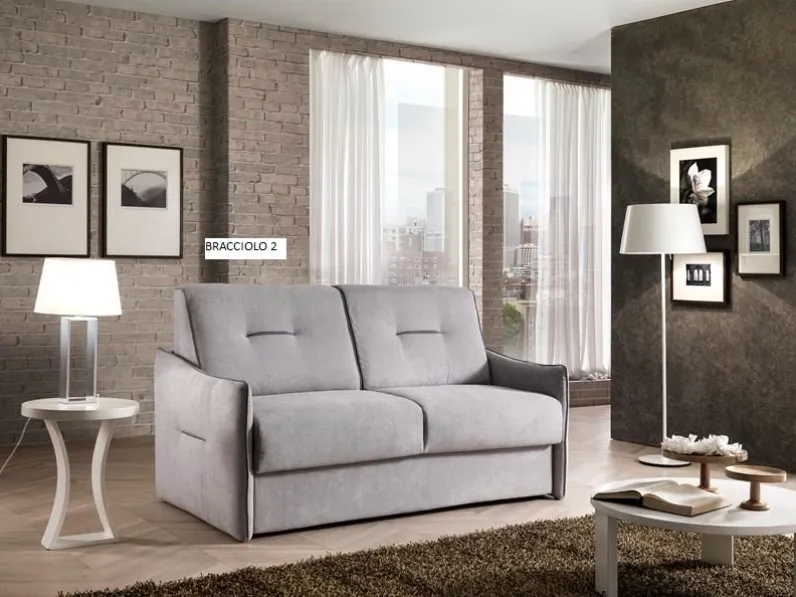Divano letto tessuto in poliuretano  Hopplà in Offerta Outlet