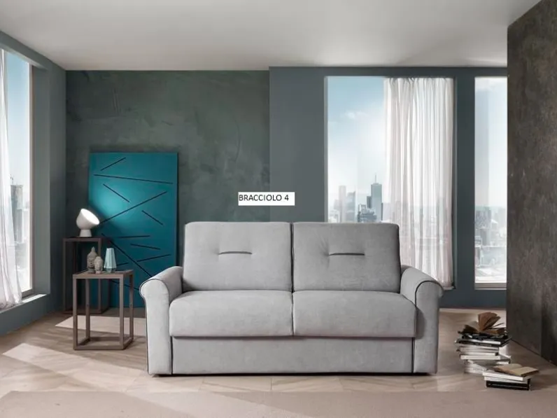 Divano letto tessuto in poliuretano  Hopplà in Offerta Outlet