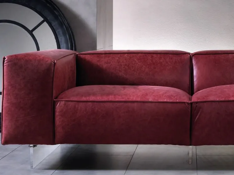 Divano luxury memory in Pelle non sfoderabile  di Md work scontato 45%