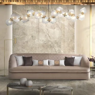 Divano Divano velluto acciaio  in Tessuto Md work a prezzo scontato