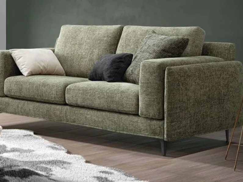 Divano Divano verde in Tessuto sfoderabile  di Artigianale scontato 26%