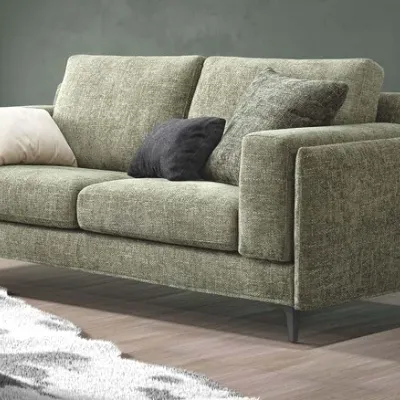 Divano Divano verde in Tessuto sfoderabile  di Artigianale scontato 26%