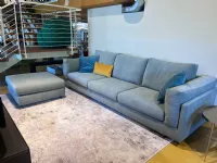 Divano Biba salotti Divano zeno con pouff  PREZZI OUTLET sconto 30%