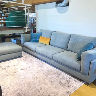 Divano Lineare Divano zeno con pouff  Biba salotti in Offerta Outlet a 2990 Euro