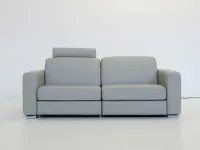 Divano Dynamic rcl sx 210 cm pelle in poliuretano  Doimo salotti in Offerta Outlet