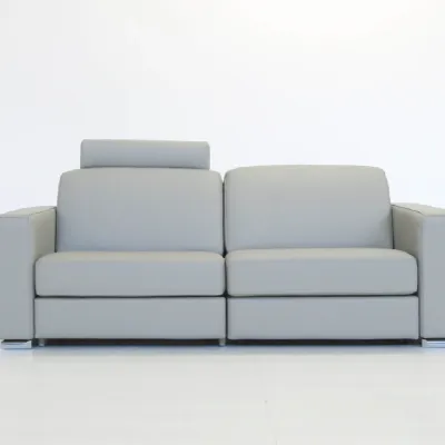 Divano Dynamic rcl sx 210 cm pelle in poliuretano  Doimo salotti in Offerta Outlet