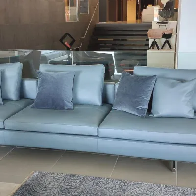 Divano In the mood  pelle in piuma  Poltrona frau a prezzo Outlet