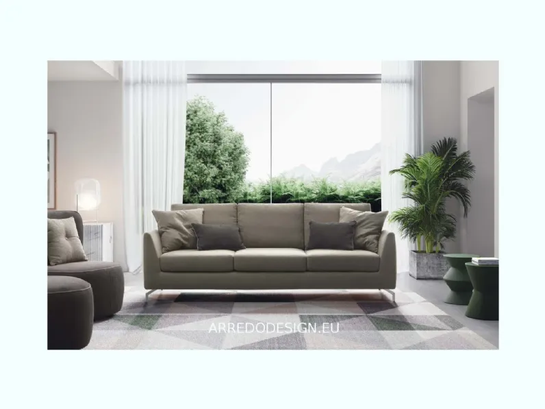 Divano Mike tessuto in poliuretano  Le comfort a prezzo Outlet