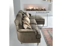 Divano Divano luxury lineare  tessuto in misto piuma  Md work a prezzo Outlet