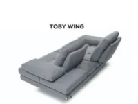 Divano Toby wing tessuto in poliuretano  Calia a prezzo Outlet