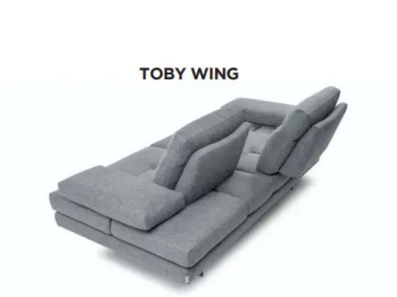 Divano da 3 posti modello Toby wing di Calia scontato