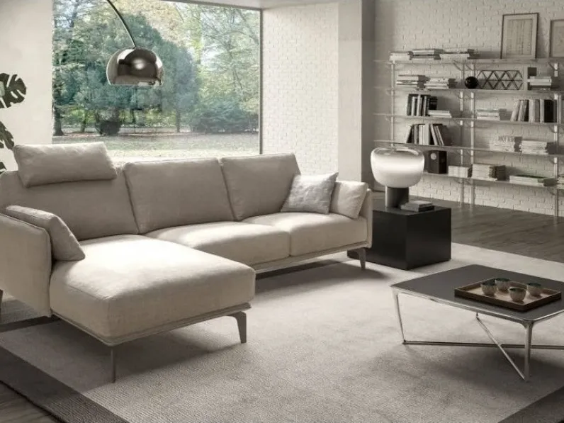 Divano Living minimal in Tessuto sfoderabile  di Samoa scontato 35%