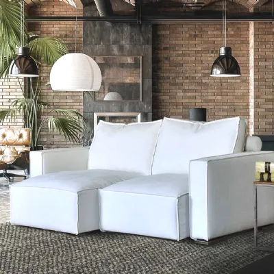 Divano Manhattan tessuto in misto piuma  Family bedding in Offerta Outlet