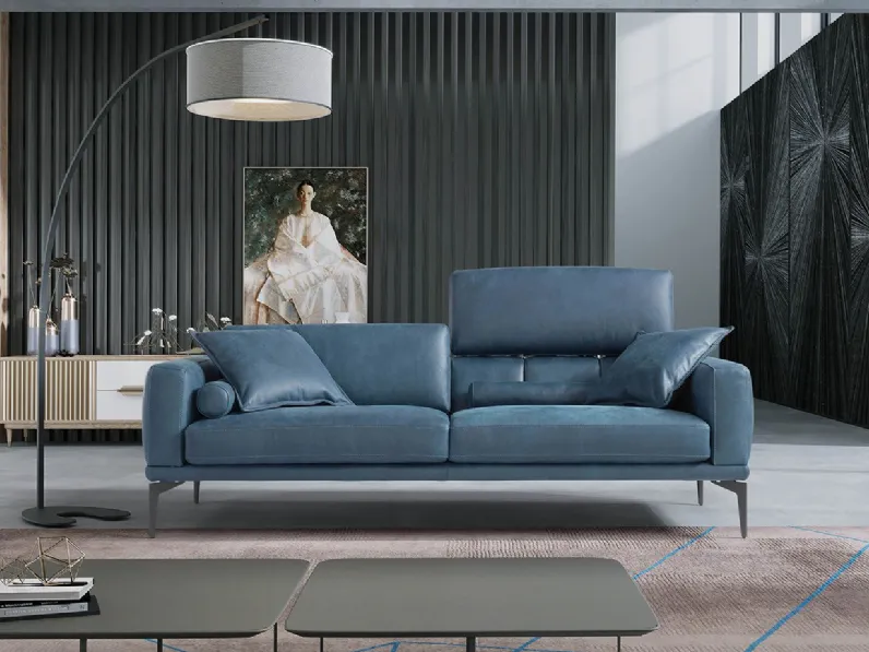 Divano in Pelle stile design modello Mas pelle scontato - 28%
