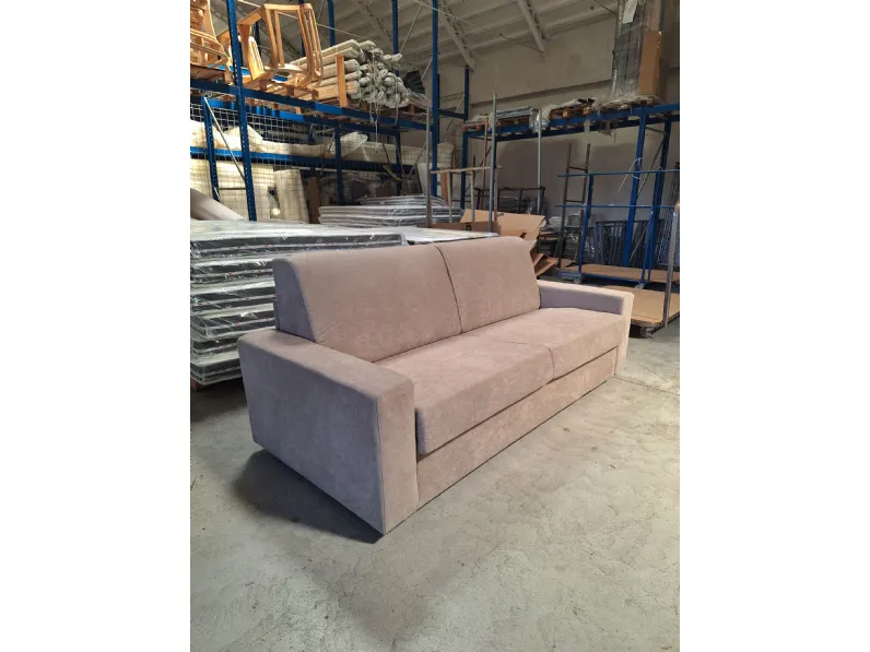 Divano Divano letto con materasso in memory pronta consegna tessuto in poliuretano  Md work in Offerta Outlet