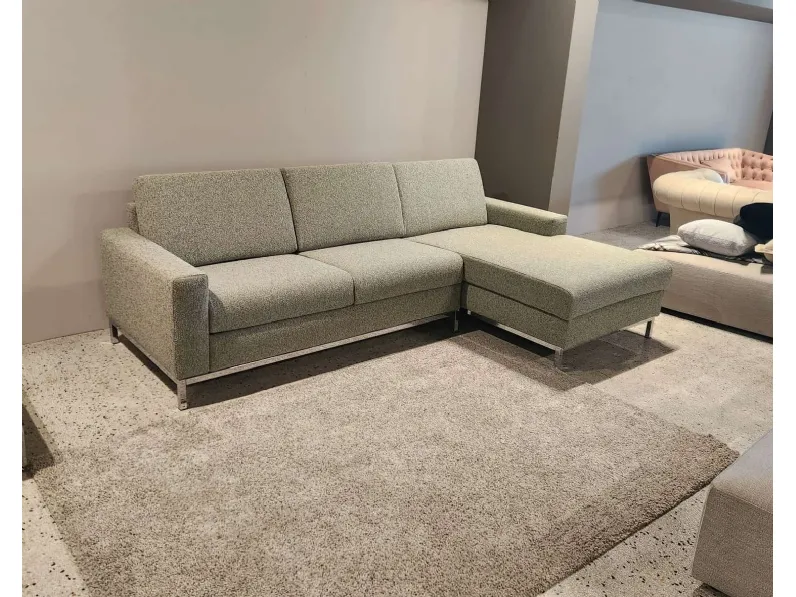 Divano Letto con penisola Divano letto luxury tessuto firmato alessandro bini di Md work a prezzo scontato
