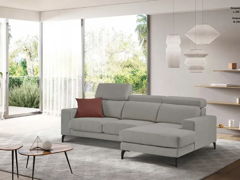Divano in Tessuto stile moderno modello Amy 256 x 165 scontato - 22%