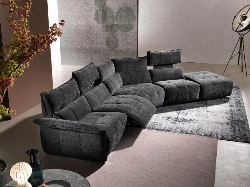 Divano moderno tessuto Borg di Franco ferri con sconto del - 30%