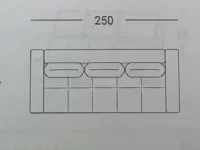 Divano Lineare Lukas 250 x 104 di Exc� a prezzo scontato