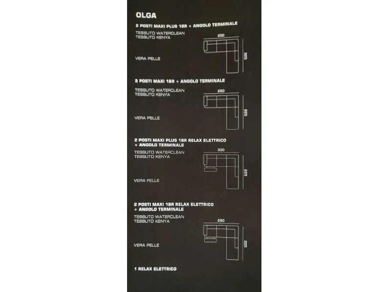 Olga relax elettrico in Tessuto Collezione esclusiva a prezzo scontato
