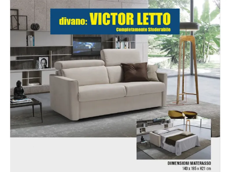 Divano letto Victor Tancredi: con uno SCONTO ESCLUSIVO del 50%