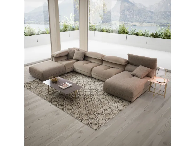 Divano Con penisola Monterey outlet Diotti.com in Offerta Outlet a 6490