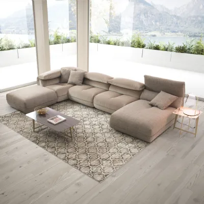 Divano Con penisola Monterey outlet Diotti.com in Offerta Outlet a 6490