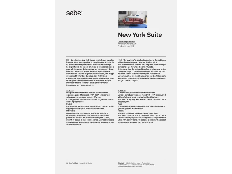 Divano New york suite Saba salotti PREZZI OUTLET
