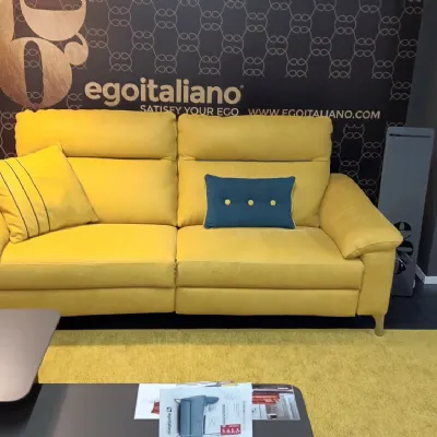 Divano relax pelle in misto piuma  Egoitaliano a prezzo Outlet