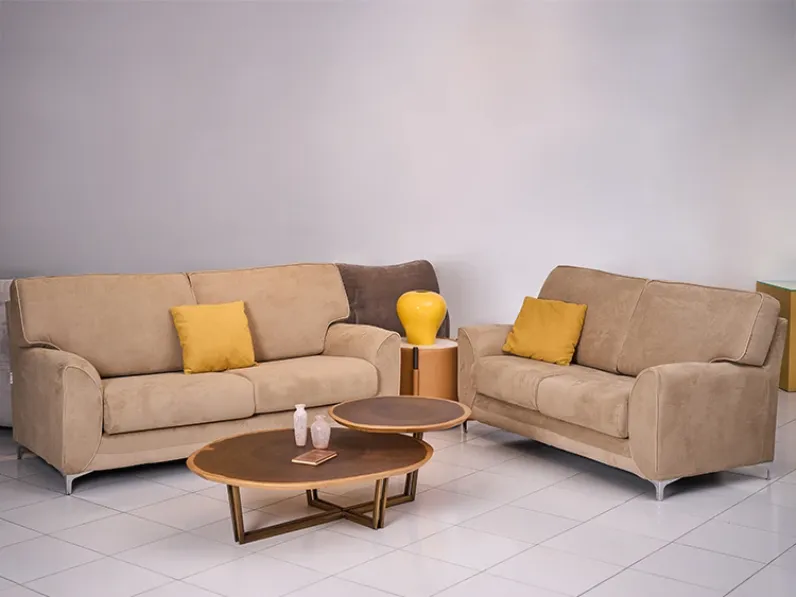 Divano in Microfibra stile moderno modello San sebastian scontato - 50%